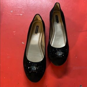 Black dress slip on she’s. Velvet with Rhinestone